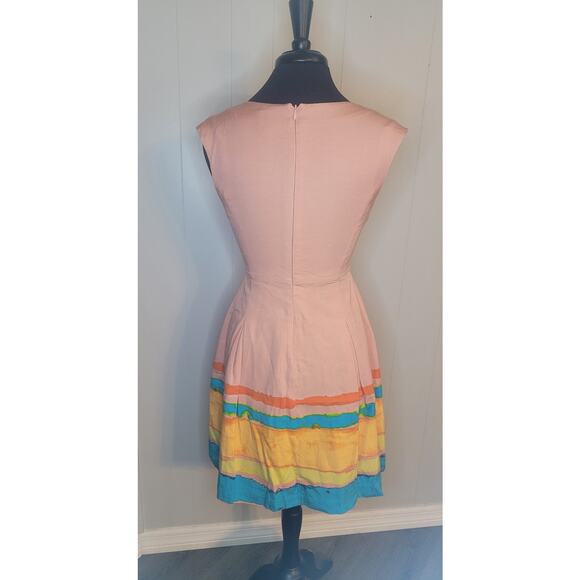 Tracy Reese x Anthropologie Malibu Watercolor Pleated Dress Sz 0 GUC (28" Chest) - Picture 4 of 16